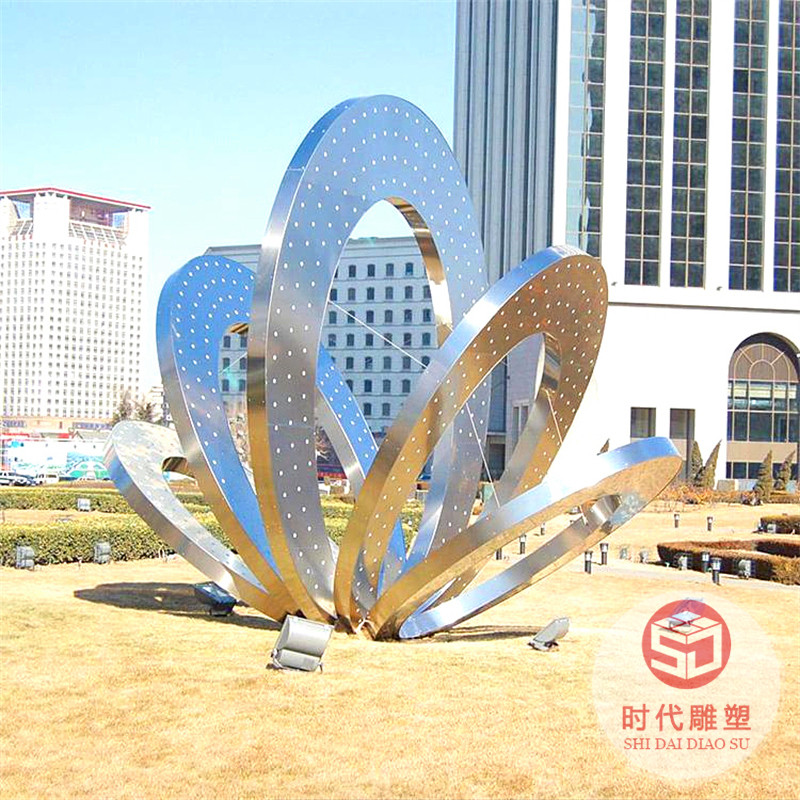 不銹鋼雕塑廠家定制商場廣場校園林大型地產鏡面現代抽象創(chuàng)意雕塑