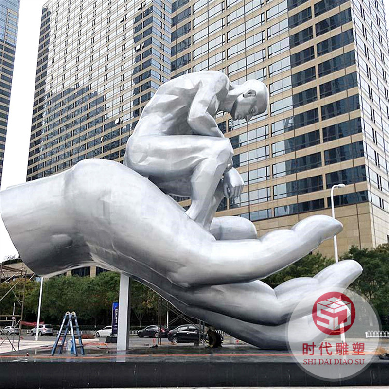 大型不銹鋼雕塑定制廣場地標金屬園林戶外異形創(chuàng)意景觀公園擺件