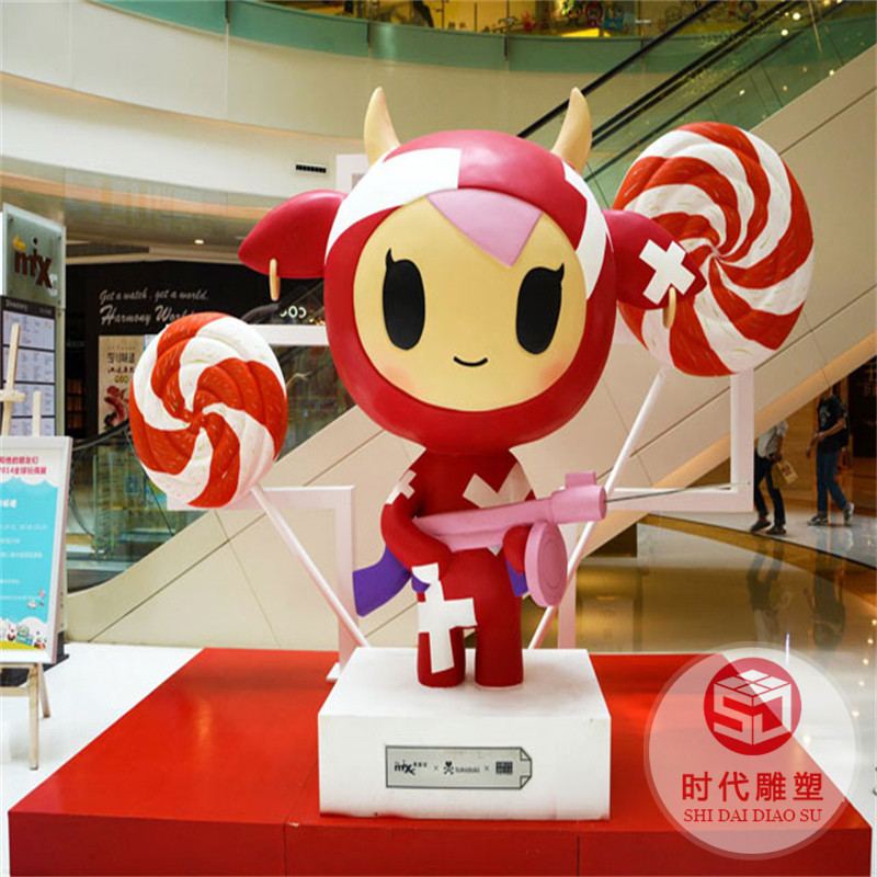 大型玻璃鋼卡通雕塑商場(chǎng)美陳創(chuàng)意造型IP人物形象擺件玻璃鋼熊雕塑