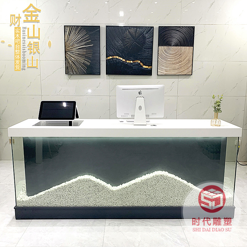 異形大堂烤漆收銀臺(tái)吧臺(tái)定制弧形玻璃鋼前臺(tái)公司接待臺(tái)不規(guī)則吧臺(tái)