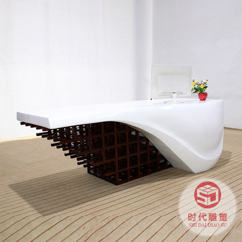 玻璃鋼前臺(tái)烤漆吧臺(tái)異型培訓(xùn)班接待臺(tái)銷售中心咨詢臺(tái)美容院收銀臺(tái)