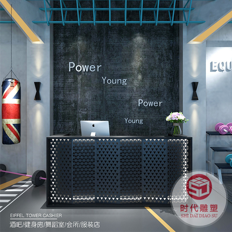 玻璃鋼前臺定制公司異形接待臺美容院收銀臺簡約引導(dǎo)臺高端吧臺