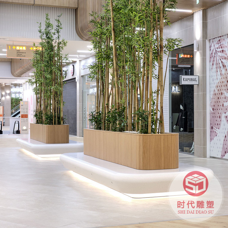 不銹鋼方形樹(shù)池坐凳金屬鐵藝公園林圍欄異形花壇戶(hù)外鏤空休閑座椅