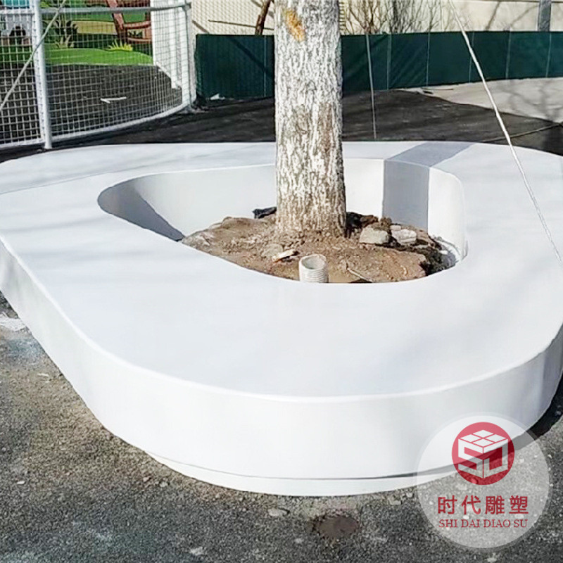玻璃鋼樹池座椅商場景觀花壇休閑椅商場公園休息區(qū)異形座椅雕塑